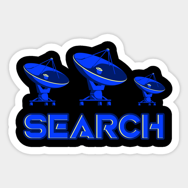 Radio Telescopes Search Extraterrestrial Life Sticker by Foxxy Merch